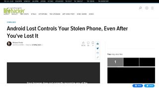 
                            10. Android Lost Controls Your Stolen Phone, Even After You've Lost It