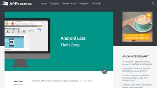 
                            3. Android Lost - Smartphone verloren? Behalte die Kontrolle ...