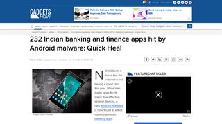 
                            12. Android Malware: 232 Indian banking and finance apps hit by Android ...