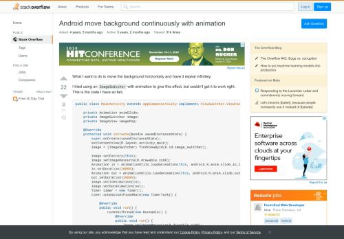 
                            5. Android move background continuously with animation - Stack Overflow