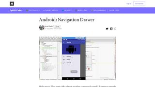 
                            4. Android: Navigation Drawer – Quick Code – Medium