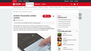 
                            9. Android: Passwörter sichtbar machen - CCM