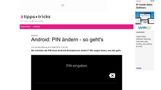 
                            1. Android: PIN ändern - so geht's - Heise