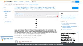 
                            13. Android Registration form wont submit (Volley and SQL) - Stack Overflow