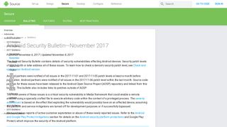 
                            1. Android Security Bulletin—November 2017 | Android Open Source ...