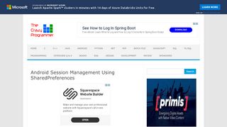 
                            6. Android Session Management Using SharedPreferences - The Crazy ...