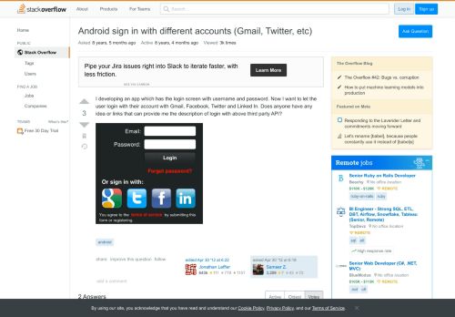 
                            12. Android sign in with different accounts (Gmail, Twitter, etc) - Stack ...