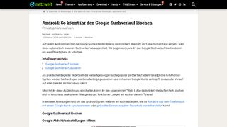 
                            12. Android: So löscht ihr den Google-Suchverlauf - NETZWELT