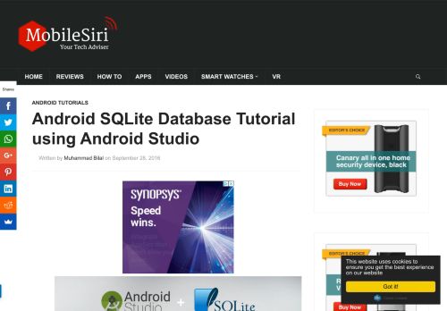 
                            8. Android SQLite Database Tutorial using Android Studio | MobileSiri