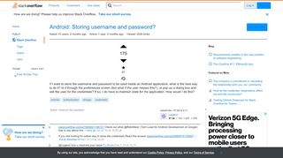 
                            6. Android: Storing username and password? - Stack Overflow