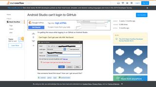 
                            7. Android Studio can't login to GitHub - Stack Overflow