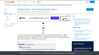 
                            10. Android studio - Team Services Oauth sign in - Stack Overflow