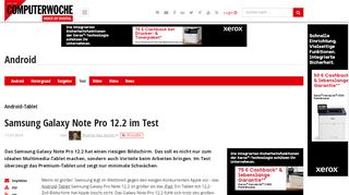 
                            13. Android-Tablet: Samsung Galaxy Note Pro 12.2 im Test ...