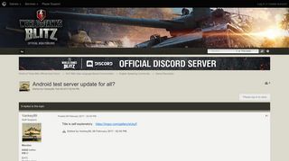 
                            6. Android test server update for all? - Game Discussion - World of ...