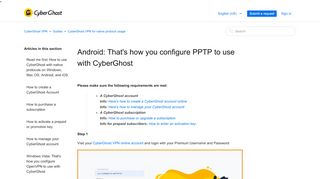
                            13. Android: That's how you configure PPTP to use with CyberGhost ...