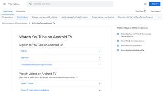 
                            13. Android TV - YouTube Help - Google Support