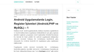 
                            8. Android Uygulamalarda Login, Register İşlemleri (Android,PHP ve ...