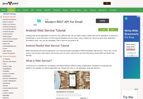 
                            4. Android Web Service | Android Restful Web Service - javatpoint