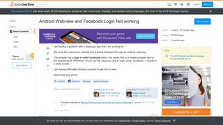 
                            1. Android Webview and Facebook Login Not working - Stack Overflow