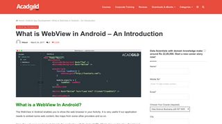 
                            8. Android WebView - Creating a Webview in Android Web Application