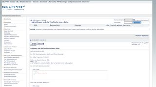 
                            9. Anfänger und die Teuflische Leere Seite - PHP Forum - SelfPHP