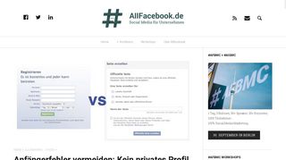 
                            5. Anfängerfehler vermeiden: Kein privates Profil für Unternehmen ...