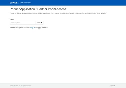 
                            4. Anfrage auf Zugang zum Partner-Portal - Channel - Sophos-Partner ...