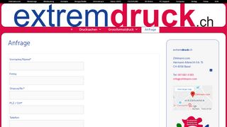 
                            7. Anfrage – extremdruck.ch Grossformatdruck für Privat & Gewerbe ...