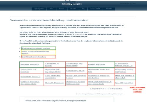 
                            3. Anfrage für neue Firma stellen - miradlo-Versanddepot - Di-Sa 8-23 ...