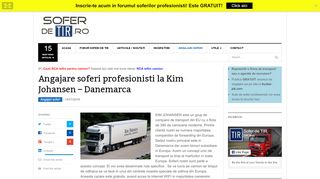 
                            9. Angajare soferi profesionisti la Kim Johansen – Danemarca | Șofer de ...