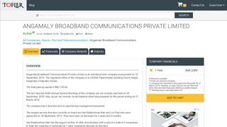 
                            5. Angamaly Broadband Communications Private Limited - Financial ...