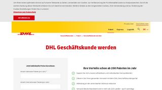 
                            7. Angebot für Geschäftskunden - DHL