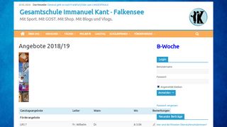 
                            6. Angebote 2018/19 – Gesamtschule Immanuel Kant · Falkensee
