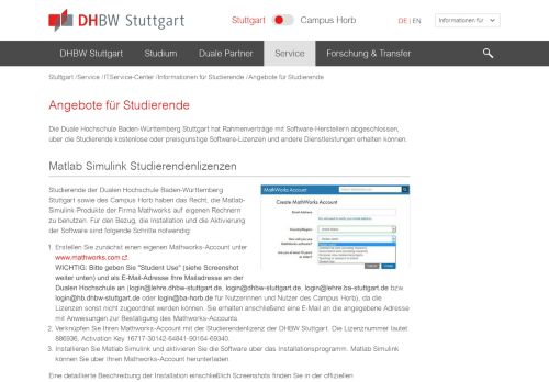 
                            12. Angebote für Studierende - DHBW Stuttgart