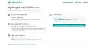 
                            5. Angebotsgenerator für Schullizenzen - FeedbackSchule