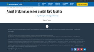 
                            6. Angel Broking launches digital KYC facility - Angel Broking