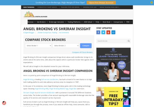 
                            8. Angel Broking Vs Shriram Insight | Which Broker is Best for You?