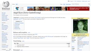 
                            13. Angel Eyes (Jerry Cantrell song) - Wikipedia