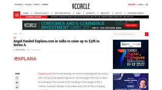 
                            9. Angel funded Explara.com in talks to raise up to $3M in Series A ...