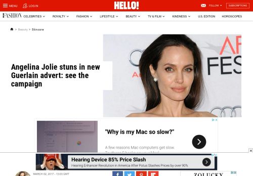 
                            8. Angelina Jolie stuns in new Guerlain advert: see the ...