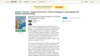 
                            10. Angelina's review of Japanese From Zero! 1: Proven Techniques to ...