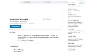 
                            12. ANGELIQUE MHLANGA - General Manager - Damar Optical | LinkedIn