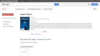 
                            12. Angel's Return - Google Books-Ergebnisseite