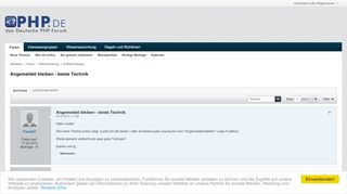 
                            4. Angemeldet bleiben - beste Technik - php.de