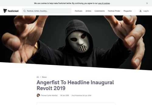 
                            13. Angerfist To Headline Inaugural Revolt 2019 - Festicket Magazine