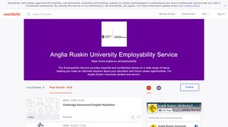 
                            8. Anglia Ruskin University Employability Service Events | Eventbrite