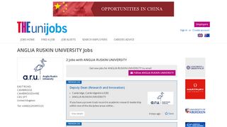 
                            11. ANGLIA RUSKIN UNIVERSITY Jobs | THEunijobs