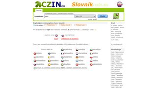 
                            7. Anglický slovník - překlad login do češtiny - CZIN.eu