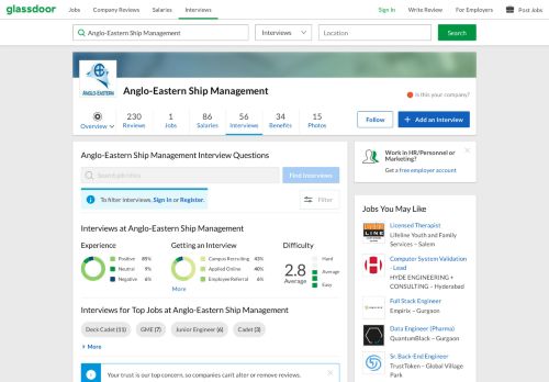
                            13. Anglo-Eastern Ship Management Interview Questions | Glassdoor.co.in