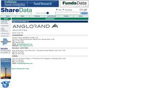 
                            5. Anglorand Securities Ltd. - Profile's ShareDataOnline
